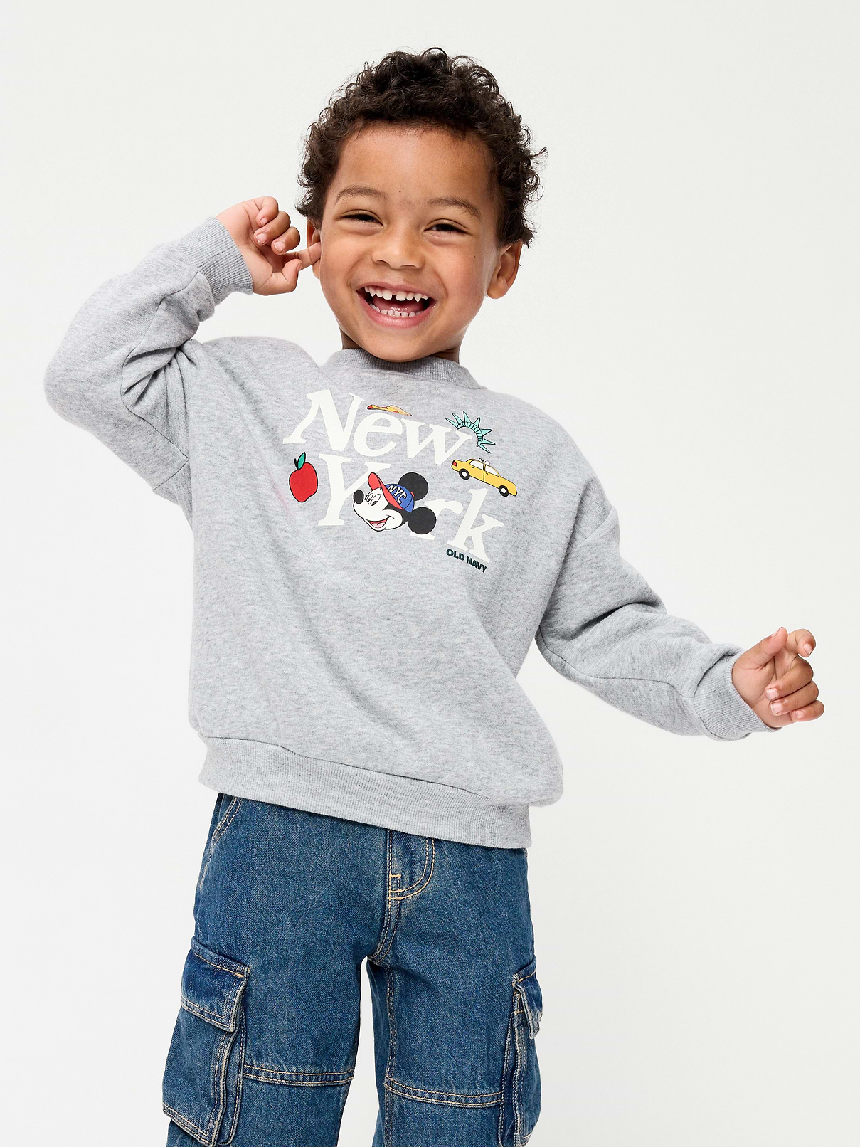 Image 1 of 3, A unisex style for all-day play., crew neck, long sleeves, drop shoulders, licensed graphic, ©Disney, Product #1184234