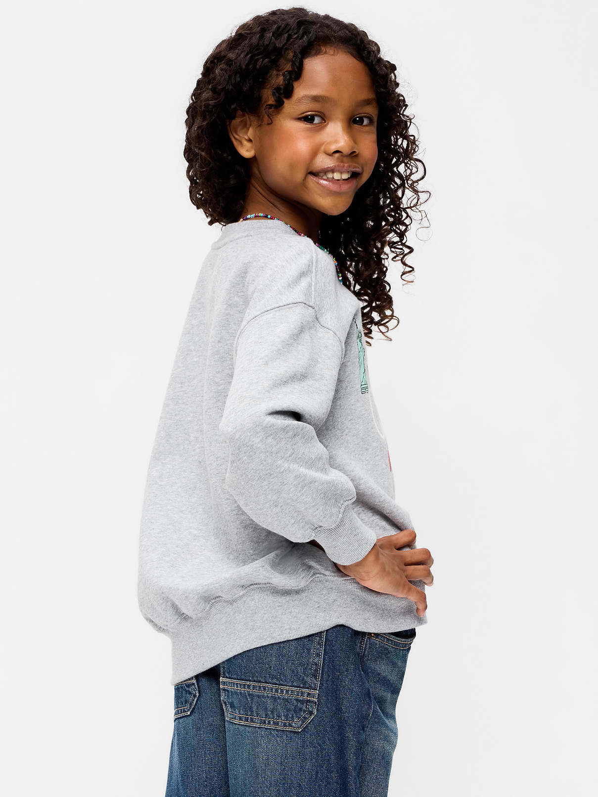 Image 2 of 4, Disney© Favorite Fleece Oversized Tunic Sweatshirt for Girls