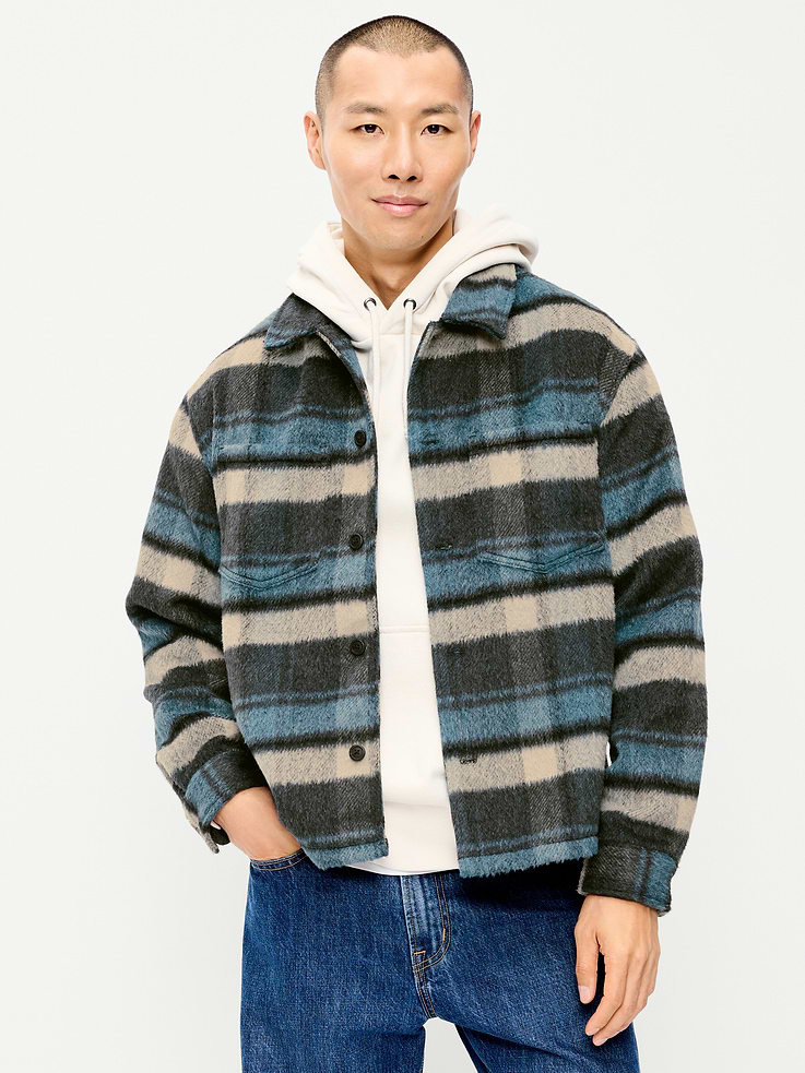 Image 1 of 5, spread collar, long sleeves with buttoned cuffs, patch chest pockets, button-front, Product #1184733