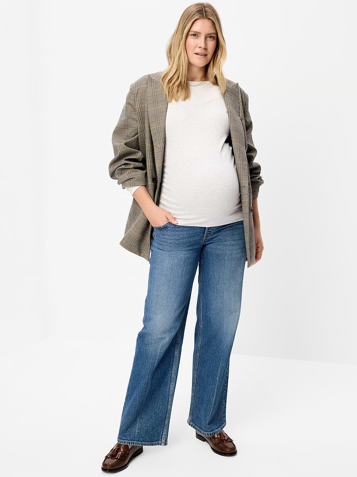 Image 3 of 4, Maternity Snug Long-Sleeve Boatneck T-Shirt