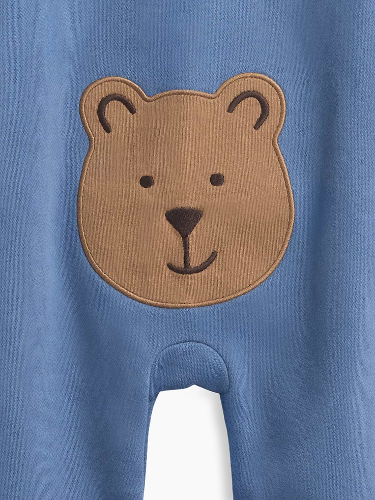 Image 3 of 3, Baby VintageSoft Brannan Bear Quarter-Zip One-Piece