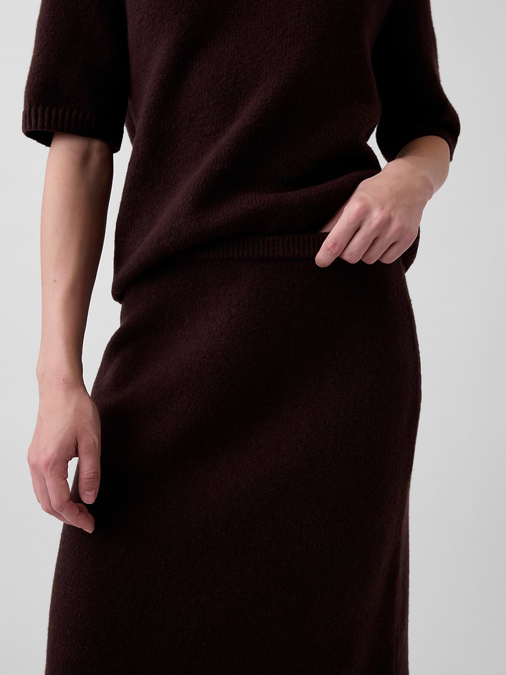 Image 4 of 6, CashSoft Knee-Length Sweater Skirt