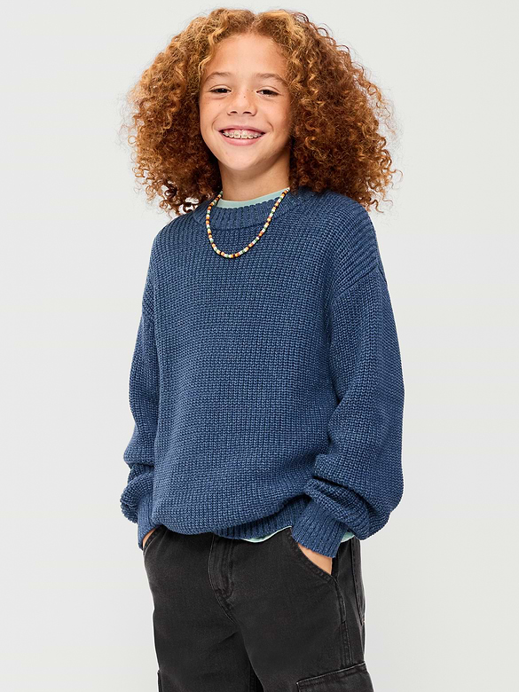 Oversized Crew-Neck Sweater for Boys