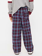Image 2 of 3, Pull-On Baggy Plaid Flannel Pants for Boys