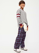 Image 3 of 3, Pull-On Baggy Plaid Flannel Pants for Boys