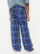 Image 2 of 3, Pull-On Baggy Plaid Flannel Pants for Boys