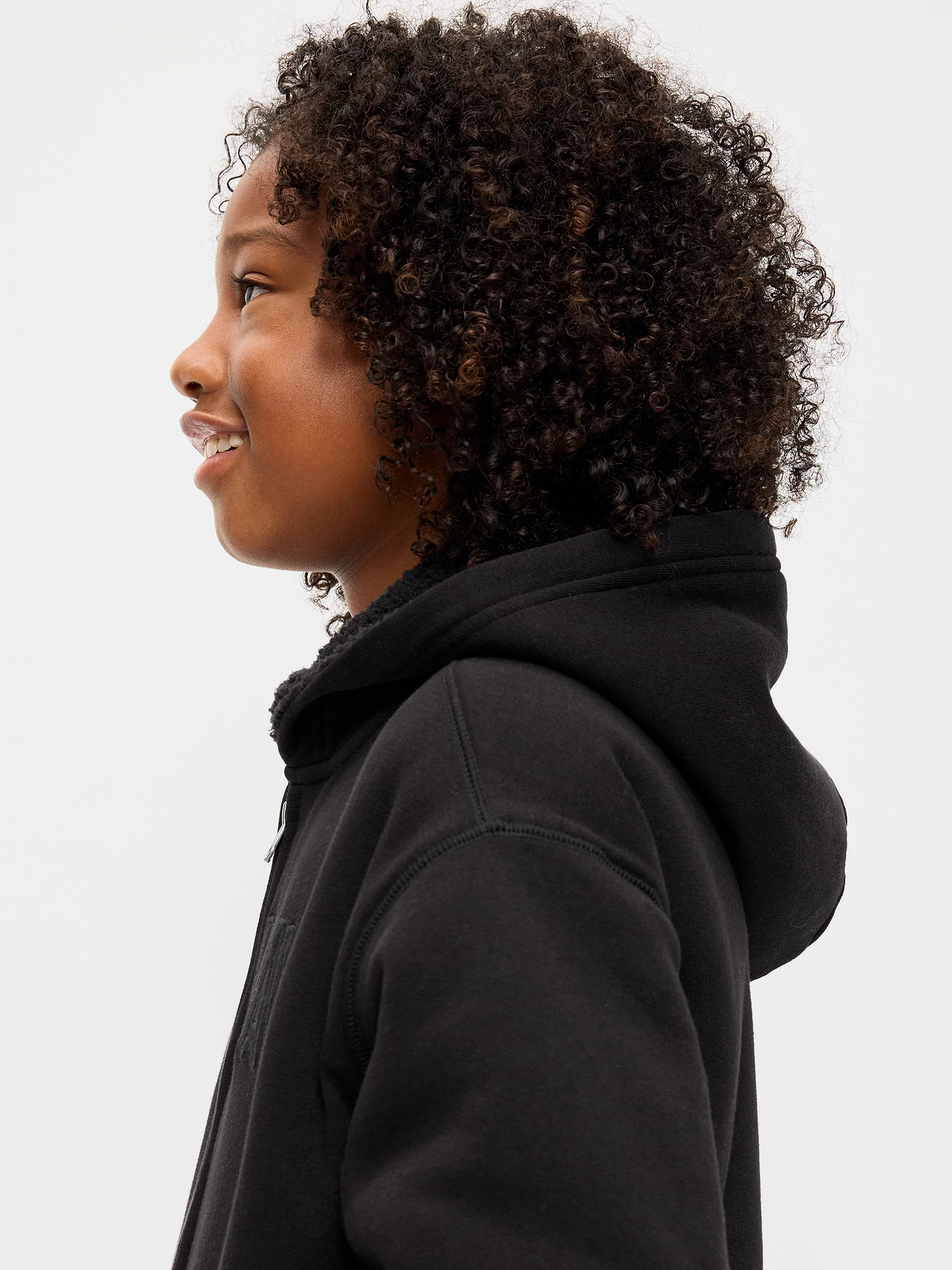 Image 4 of 4, Logo Graphic Sherpa-Lined Fleece Full-Zip Hoodie for Boys