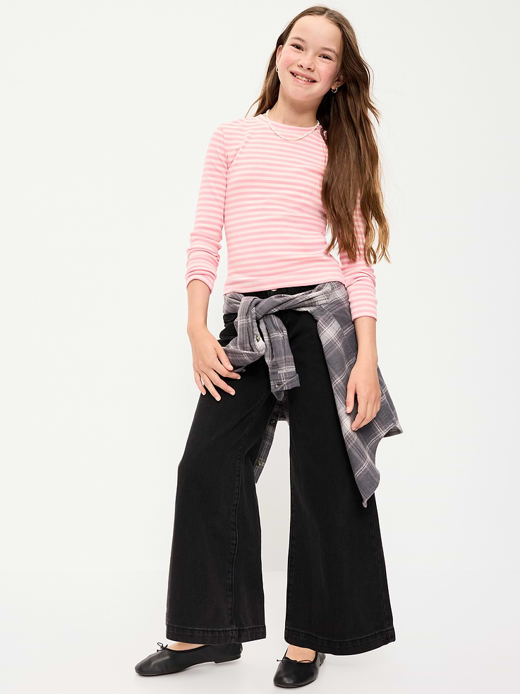 Image 3 of 3, Low-Rise Super Baggy Wide-Leg Jeans for Girls
