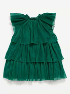 Image 3 of 3, Short-Sleeve Embroidered Tulle Tiered Dress for Baby