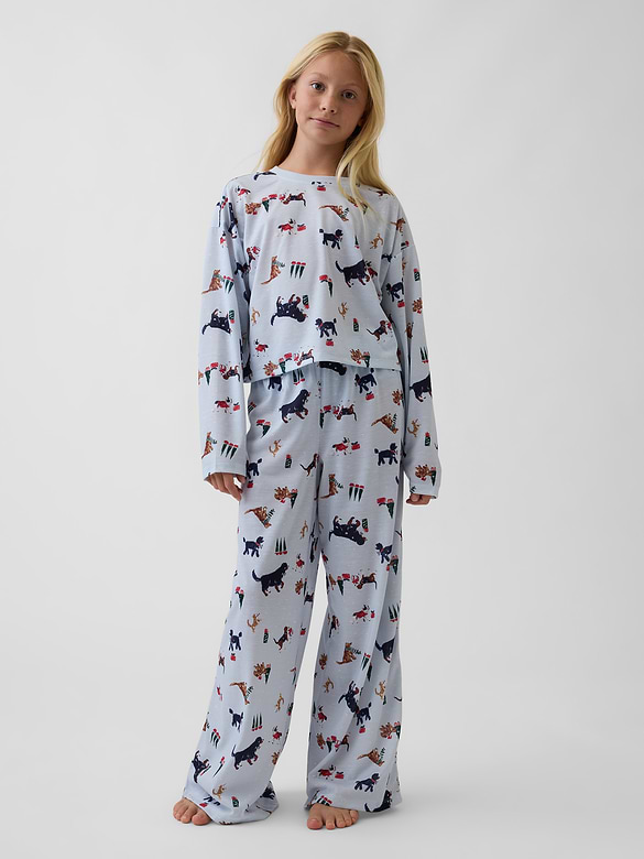 Kids Recycled Wide-Leg PJ Set
