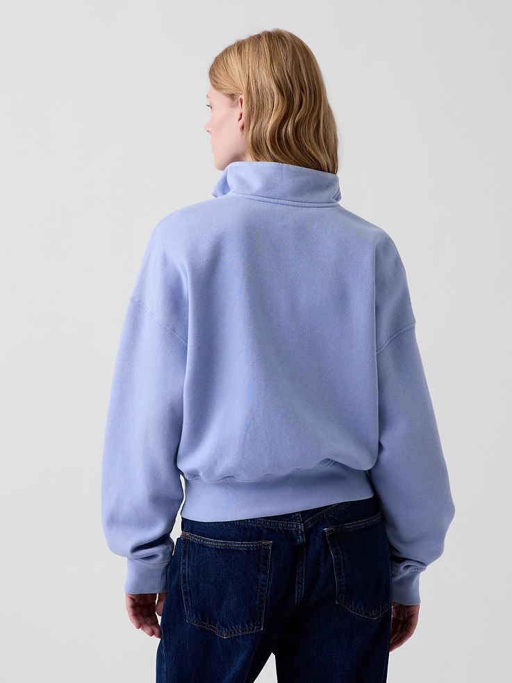 Image 3 of 7, VintageSoft Oversized Half-Zip Wedge Pullover