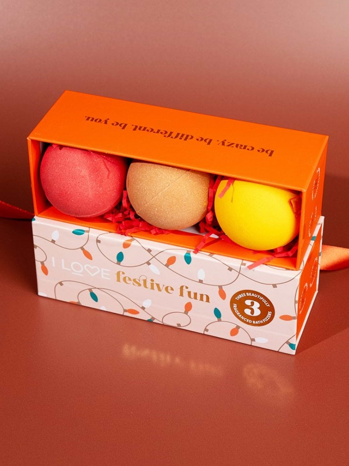 Image 1 of 3, Encore Members, make bath time extra fun with the Festive Fun Bath Fizzer. Just drop it in and watch it fizz, bubble, and swirl into a colorful, fragrant soak., Enriched with cocoa butter and glycerin, it helps leave skin feeling soft and smooth while you kick back and relax. Vegan and made with naturally inspired ingredients, it’s a feel-good little treat for yourself—or a fun gift for someone on your list., Cinnamon Bath Fizzer ingredients include: SODIUM BICARBONATE、CITRIC ACID、SODIUM SULFATE、SODIUM CARBONATE、PEG-8、MAGNESIUM SULFATE、GLYCERIN、AQUA ((WATER)EAU)、PARFUM (FRAGRANCE)、BUTYROSPERMUM PARKII (SHEA) BUTTER、CI17200 (FD&C RED NO. 33)、CI19140 (FD&C YELLOW NO. 5)、CI16035 (FD&C RED NO. 40), Pumpkin Spice Bath Fizzer ingredients include: SODIUM BICARBONATE、CITRIC ACID、SODIUM SULFATE、SODIUM CARBONATE、PEG-8、MAGNESIUM SULFATE、GLYCERIN、AQUA ((WATER)EAU)、PARFUM (FRAGRANCE)、BUTYROSPERMUM PARKII (SHEA) BUTTER、CI19140 (FD&C YELLOW NO. 5)、CI15985 (FD&C YELLOW NO. 6), Gingerbread Bath Fizzer ingredients include: SODIUM BICARBONATE、CITRIC ACID、SODIUM SULFATE、SODIUM CARBONATE、PEG-8、MAGNESIUM SULFATE、GLYCERIN、AQUA ((WATER)EAU)、PARFUM (FRAGRANCE)、BUTYROSPERMUM PARKII (SHEA) BUTTER、CI16035 (FD&C RED NO. 40)、CI19140 (FD&C YELLOW NO. 5)、CI42090 (FD&C BLUE NO. 1), Product #1201127
