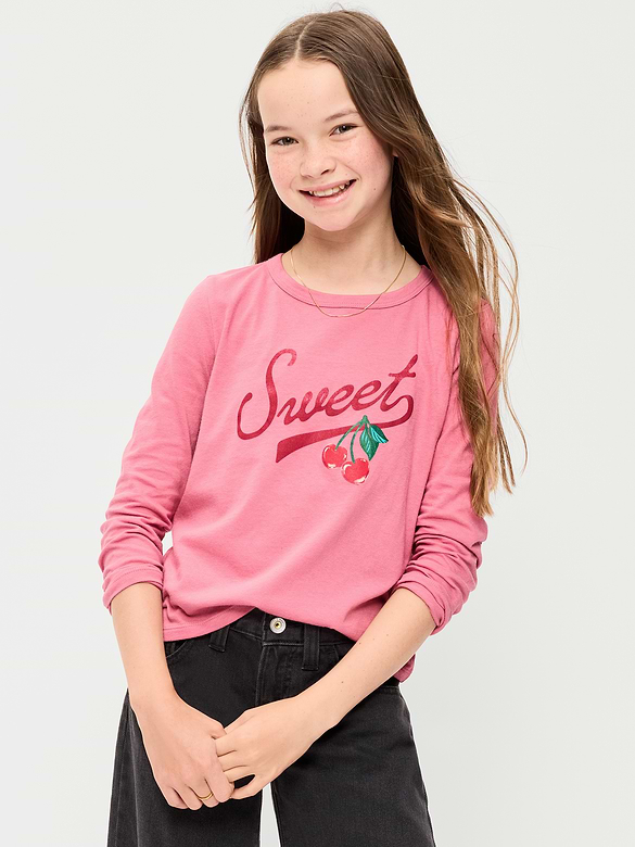 Long-Sleeve Graphic T-Shirt for Girls