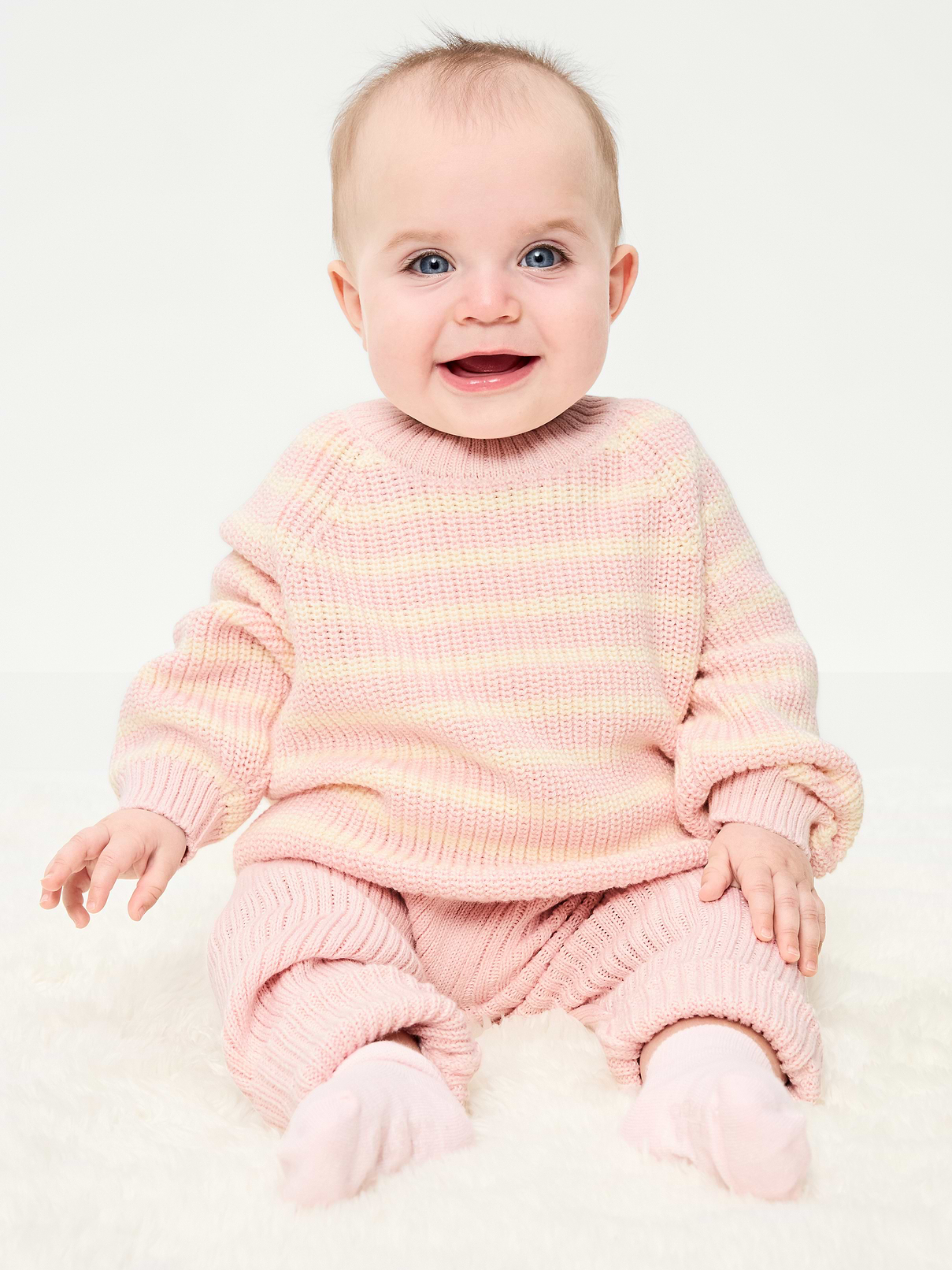 Cozy Ribbed Sweater and Leggings Set for Baby