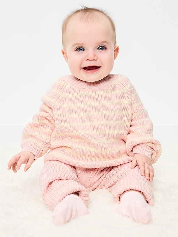 Ensemble de legging et chandail en tricot côtelé douillet pour Bébé
