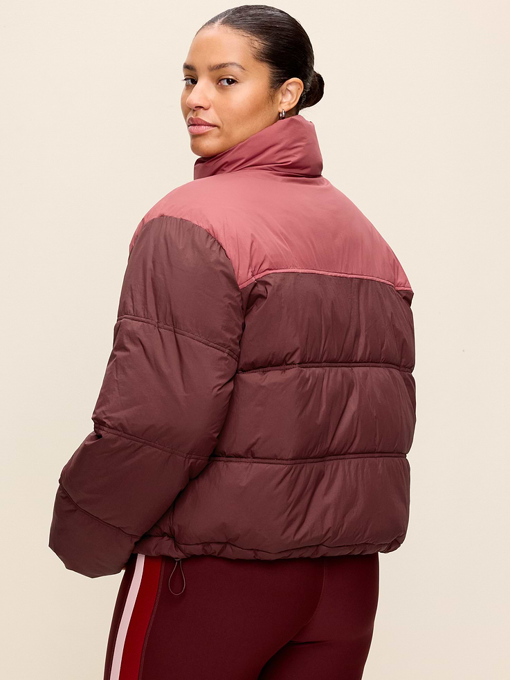Image 9 of 9, Water-Resistant Color-Block Puffer Jacket