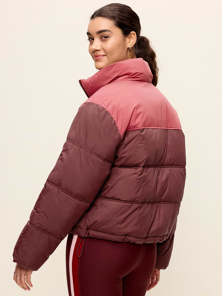 Image 7 of 9, Water-Resistant Color-Block Puffer Jacket