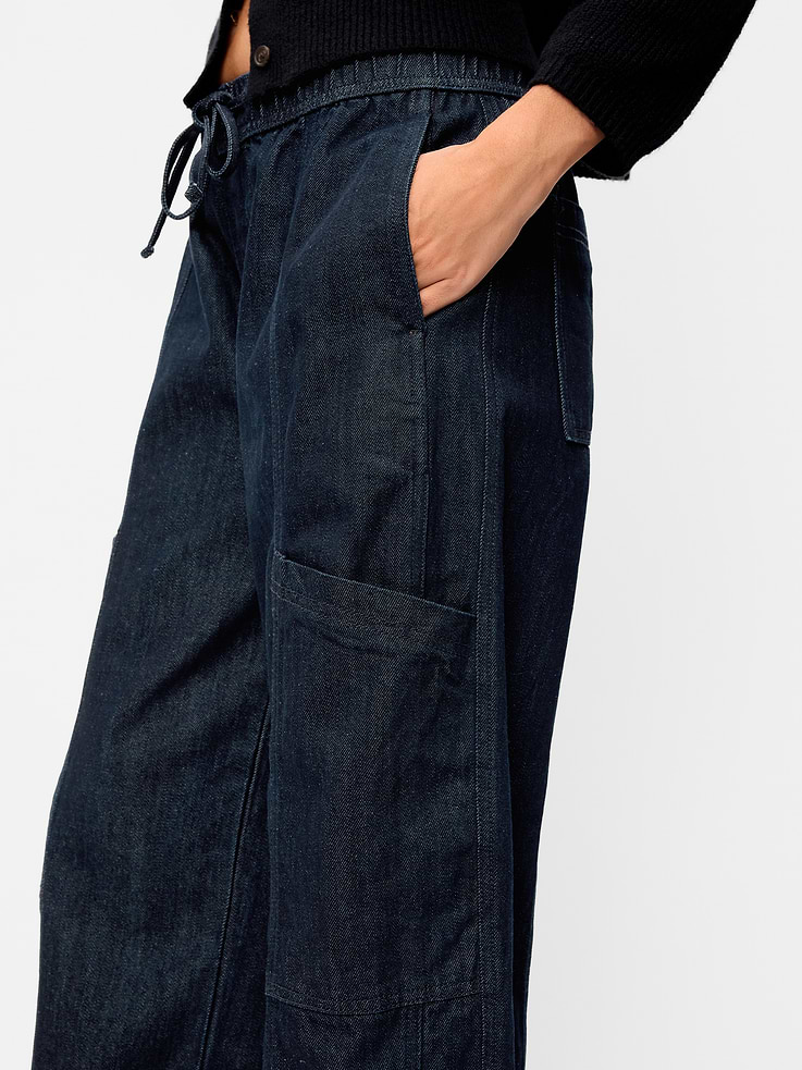 Image 4 of 9, Mid-Rise Barrel-Leg Utility Pants