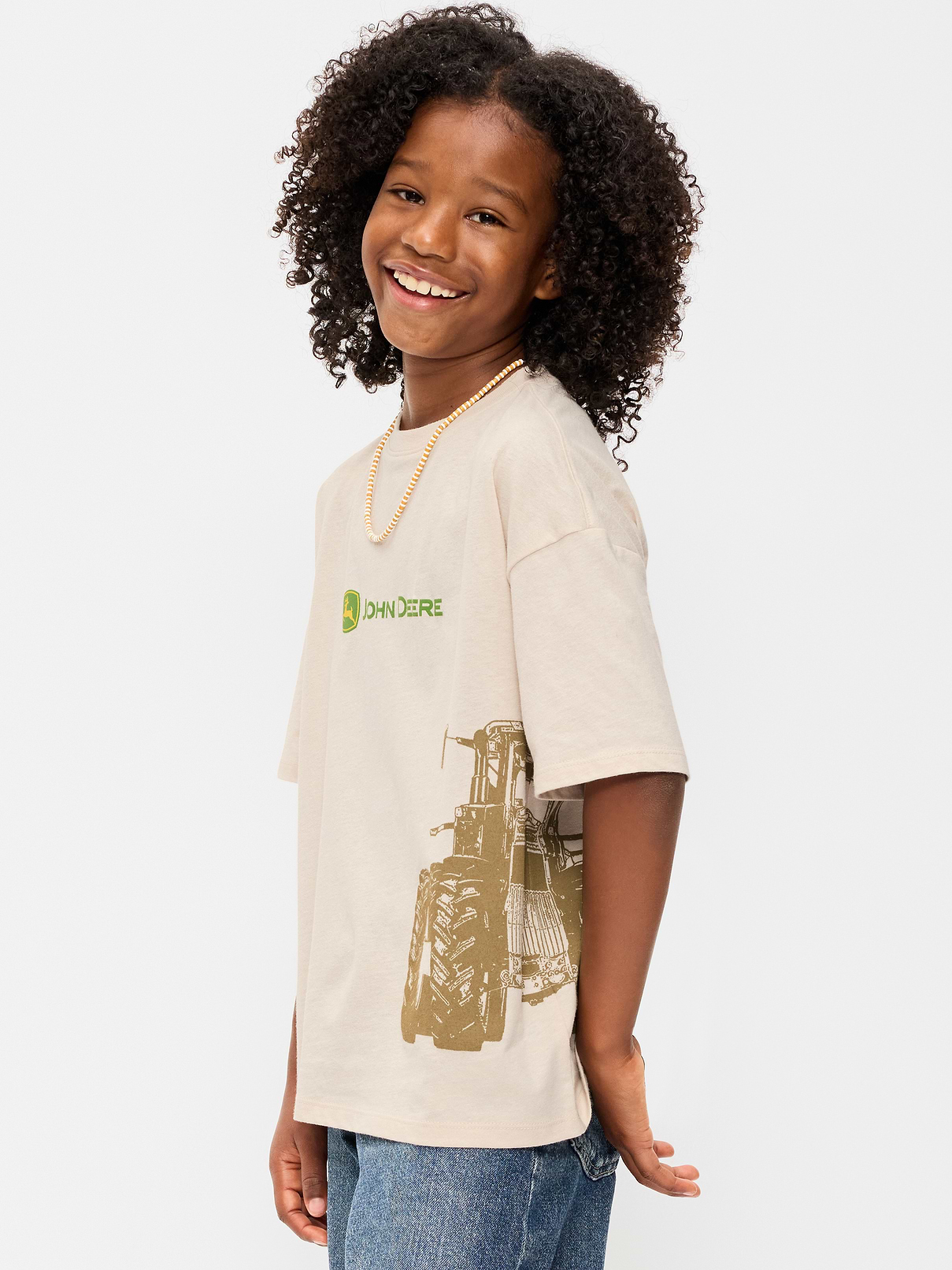 Image 1 of 1, crew neck, short sleeves, drop shoulders, licensed graphic, Copyright © 2026 Deere & Company. All Rights Reserved., Product #906220