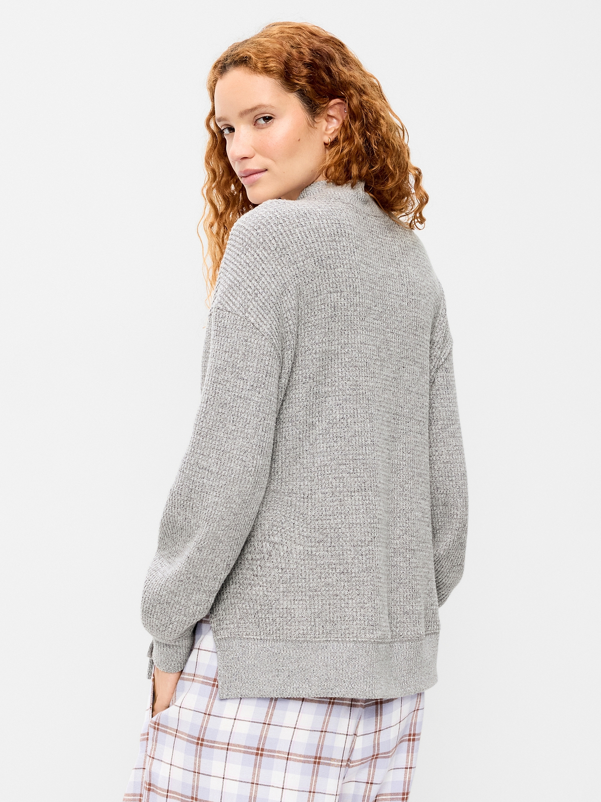 Oversized Mock-Neck Long-Sleeve Top | Old Navy