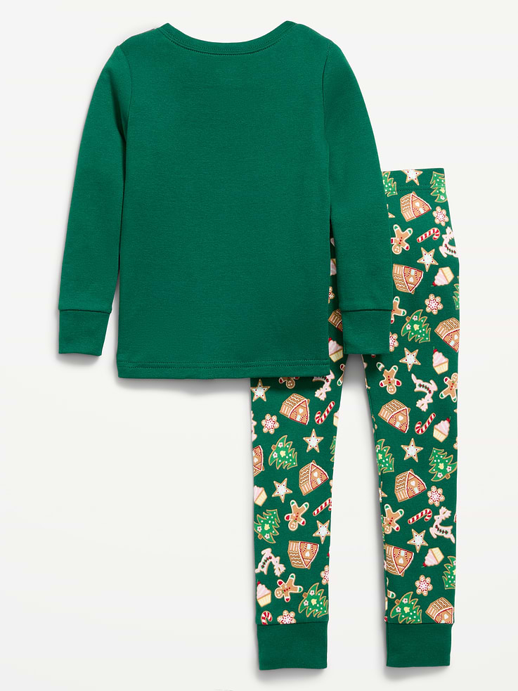 Image 3 de 3, Pyjama ajusté 100 % coton à motif pour tout-petit et bébé