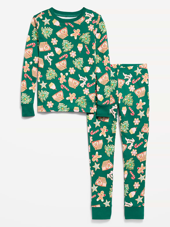 Gender-Neutral Snug-Fit Graphic Pajama Set for Kids