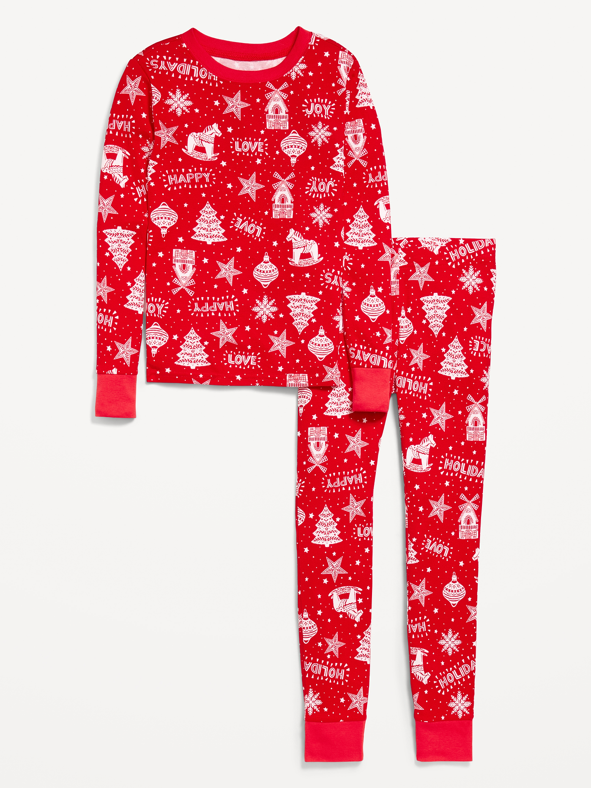 Image 2 of 2, Gender-Neutral Snug-Fit Graphic Pajama Set for Kids