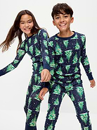 Image 1 of 2, crew neck, long sleeves, matching pajama bottoms, all-over print, Product #910358