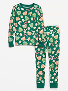 Image 2 of 2, Gender-Neutral Snug-Fit Graphic Pajama Set for Kids