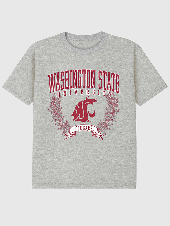 Washington State University Laurels Dark Graphic T-Shirt