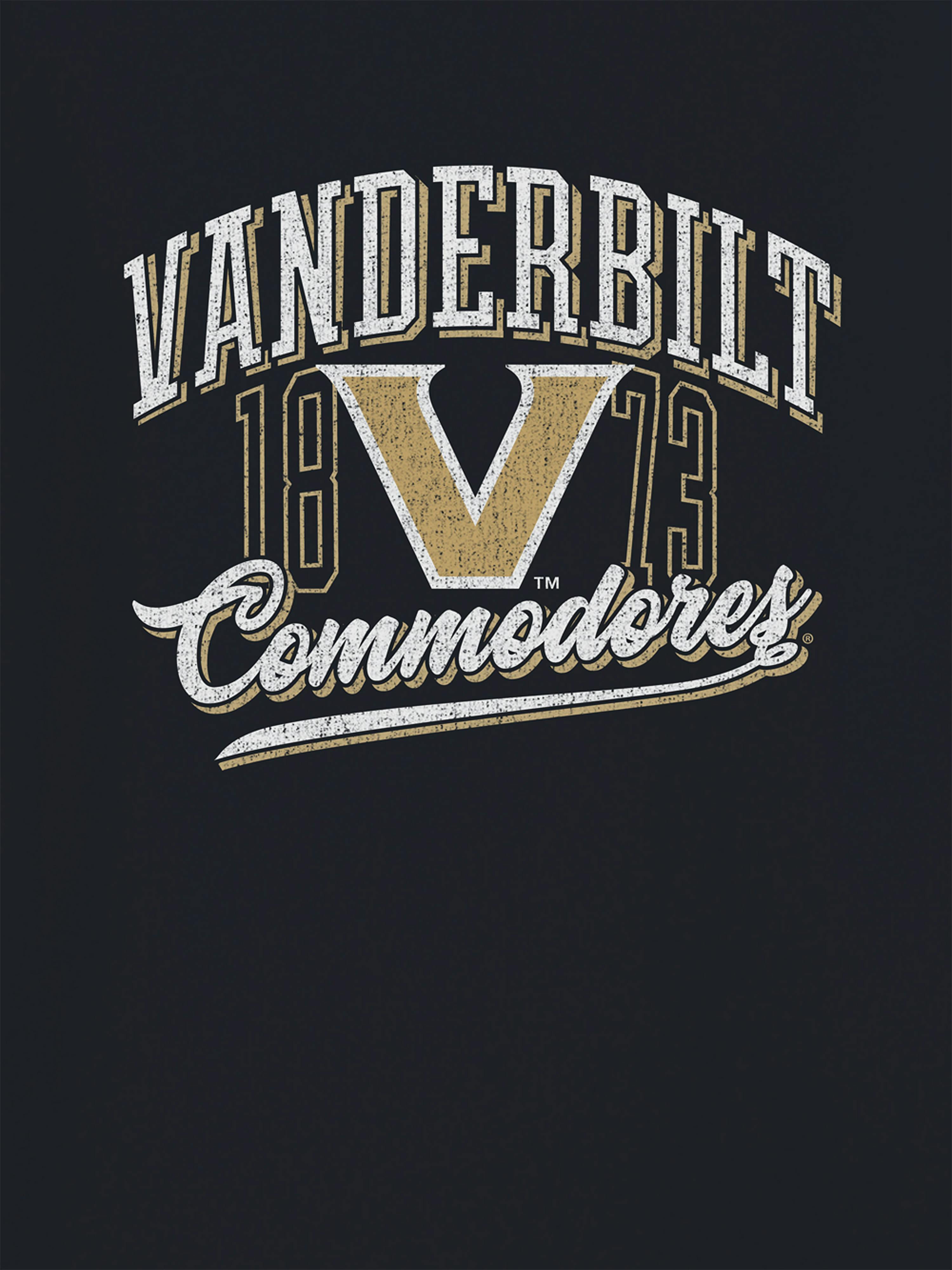 Image 2 of 4, Vanderbilt University Classic Vintage Script Emblem Graphic T-Shirt