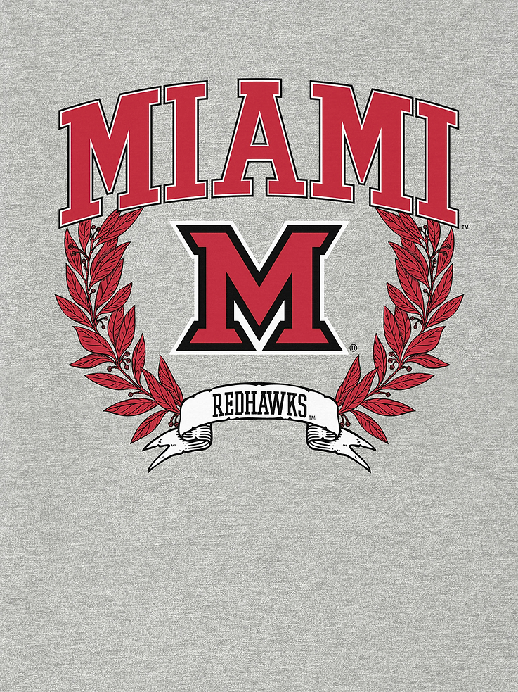 Image 2 of 4, Miami University Laurels Dark Graphic T-Shirt