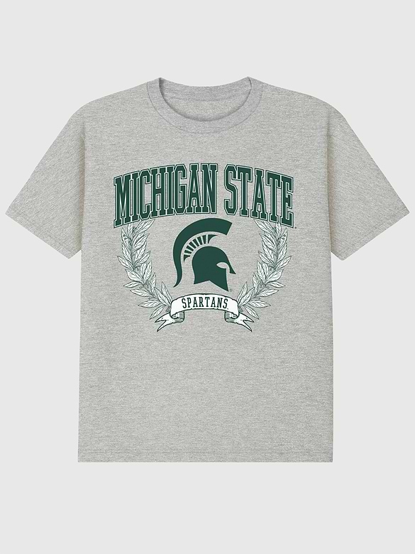 Michigan State University Laurels Dark Graphic T-Shirt