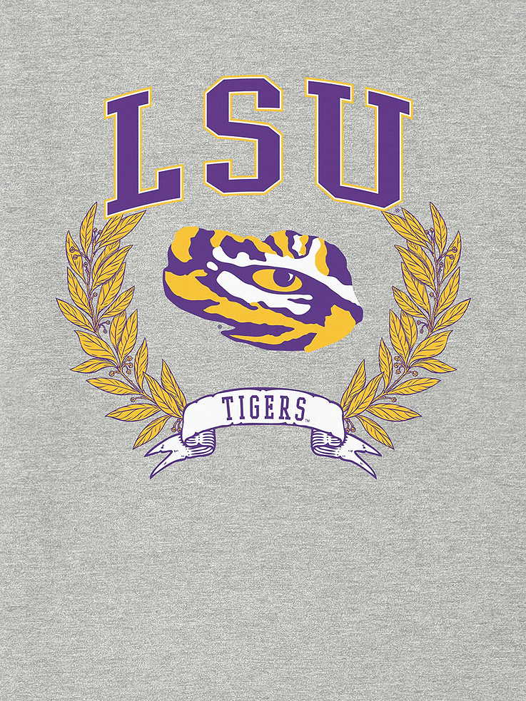 Image 2 of 4, Louisiana State University Laurels Dark Graphic T-Shirt