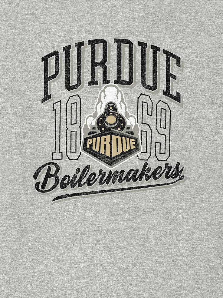 Image 2 of 4, Purdue University Classic Vintage Script Emblem Light Graphic T-Shirt
