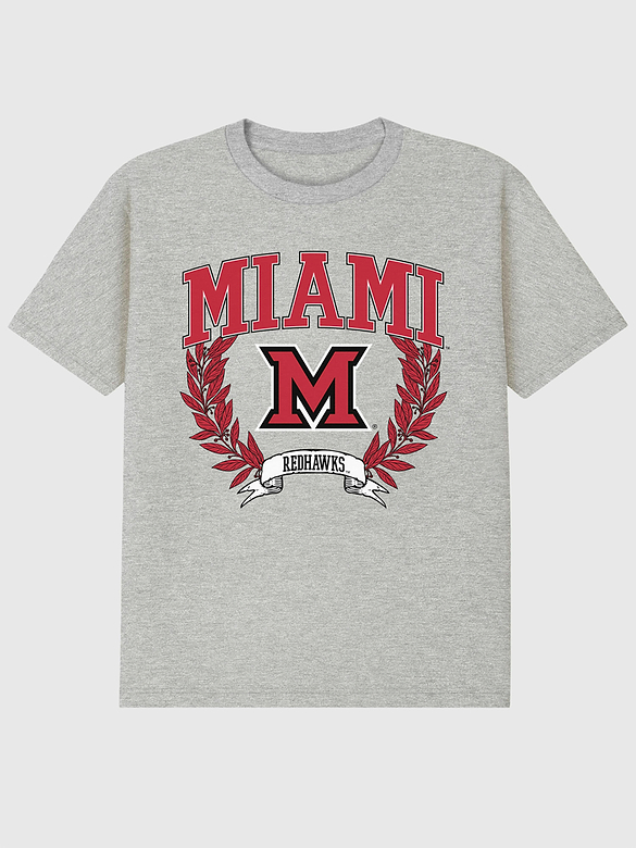 Miami University Laurels Dark Graphic T-Shirt