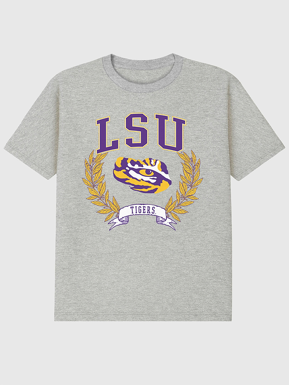 Louisiana State University Laurels Dark Graphic T-Shirt