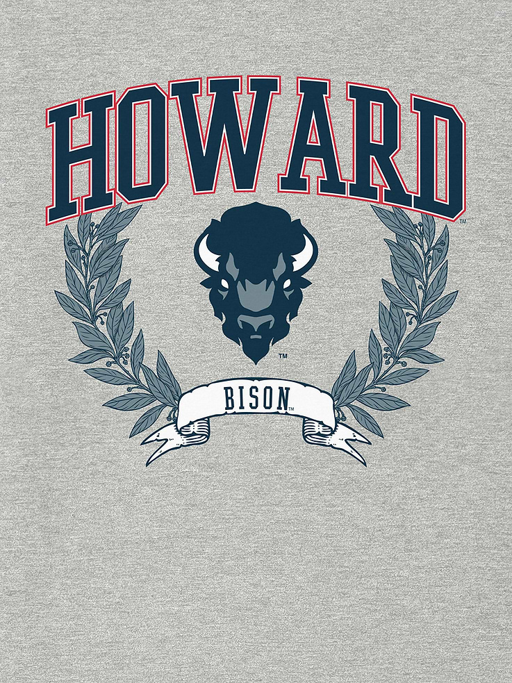 Image 2 of 4, Howard University Laurels Dark Graphic T-Shirt