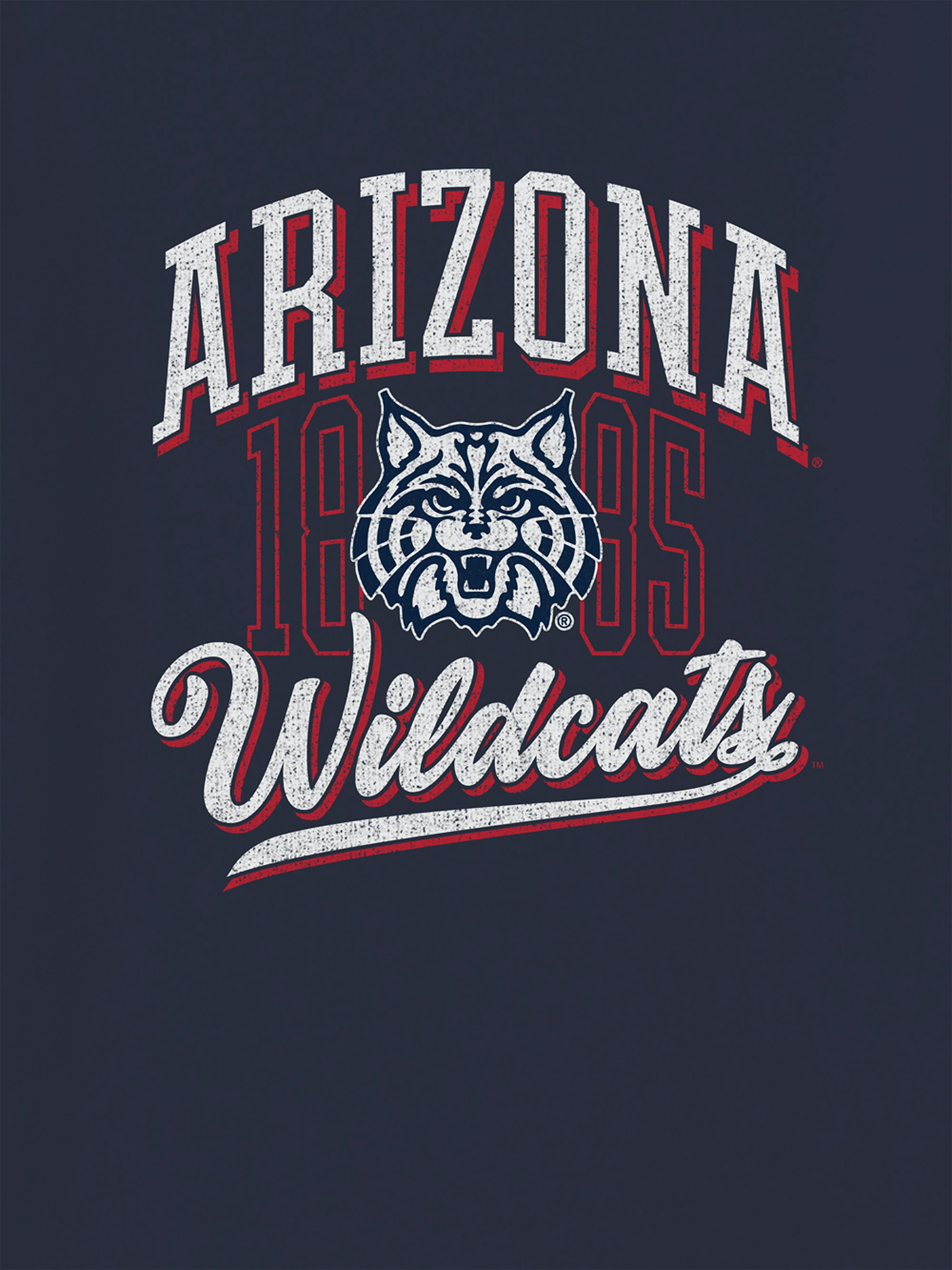 Image 2 of 4, The University of Arizona Classic Vintage Script Emblem Graphic T-Shirt