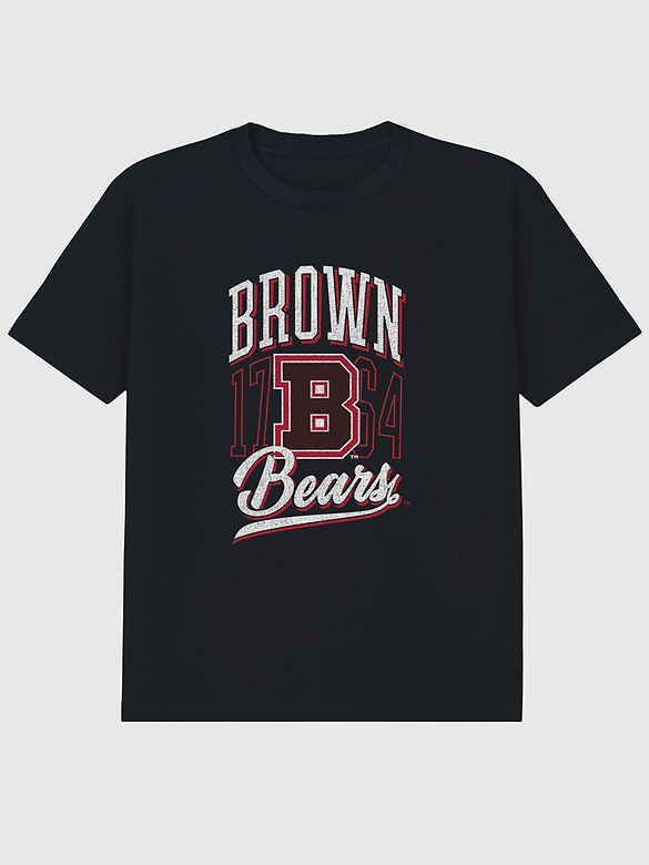 Brown University Classic Vintage Script Emblem Dark Graphic T-Shirt