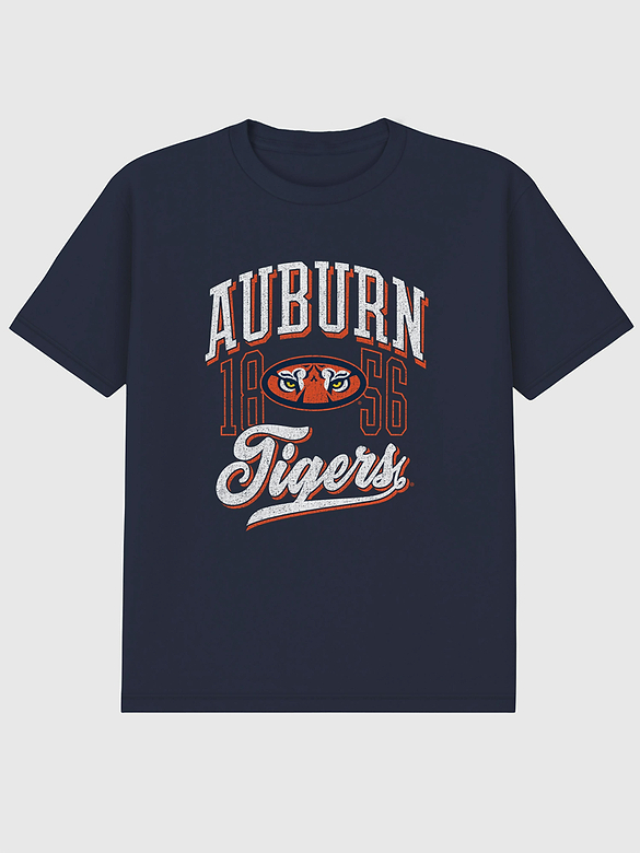 Auburn University Classic Vintage Script Emblem Graphic T-Shirt