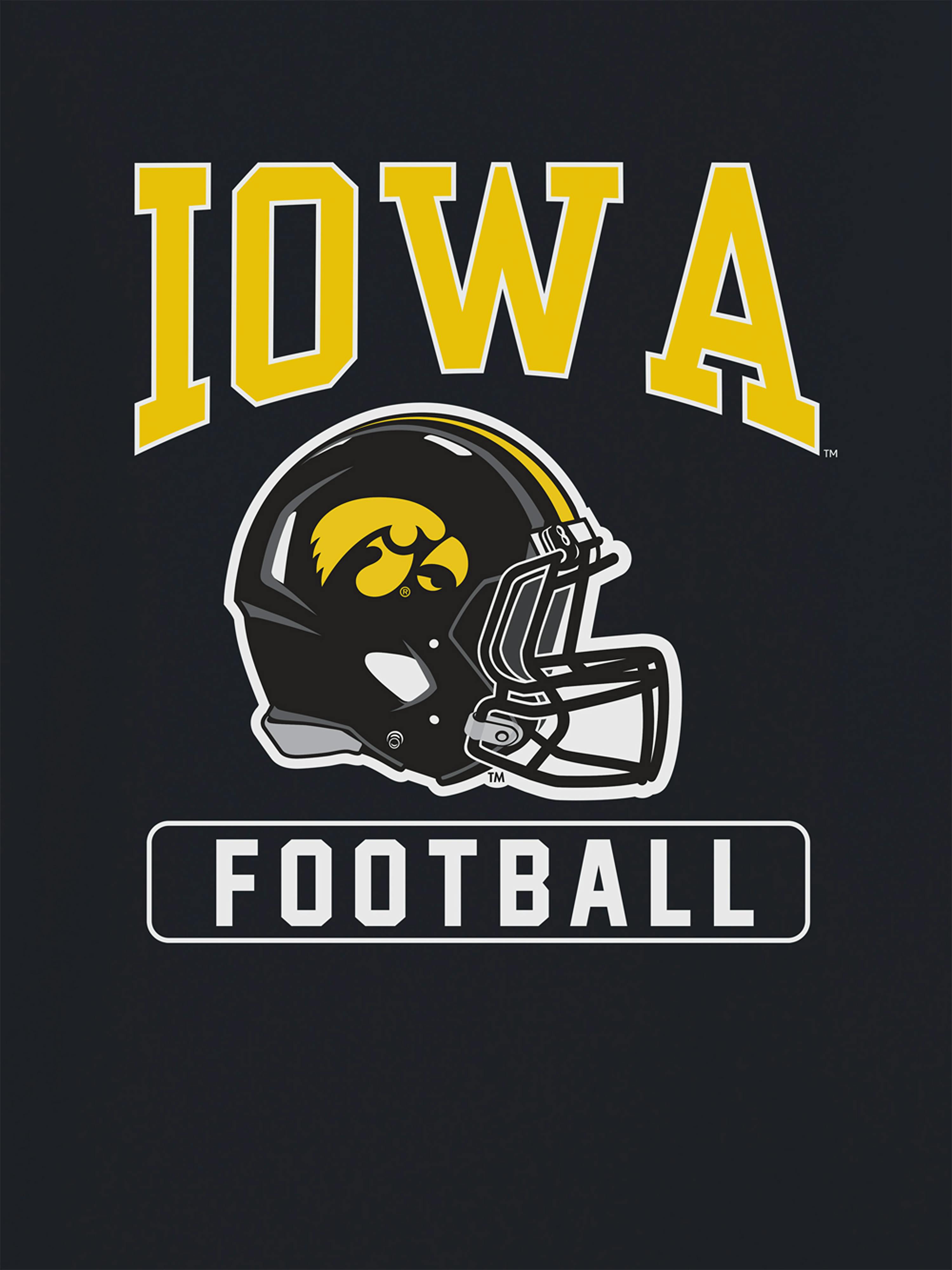 Image 2 of 4, University Of Iowa Football Helmet Graphic T-Shirt