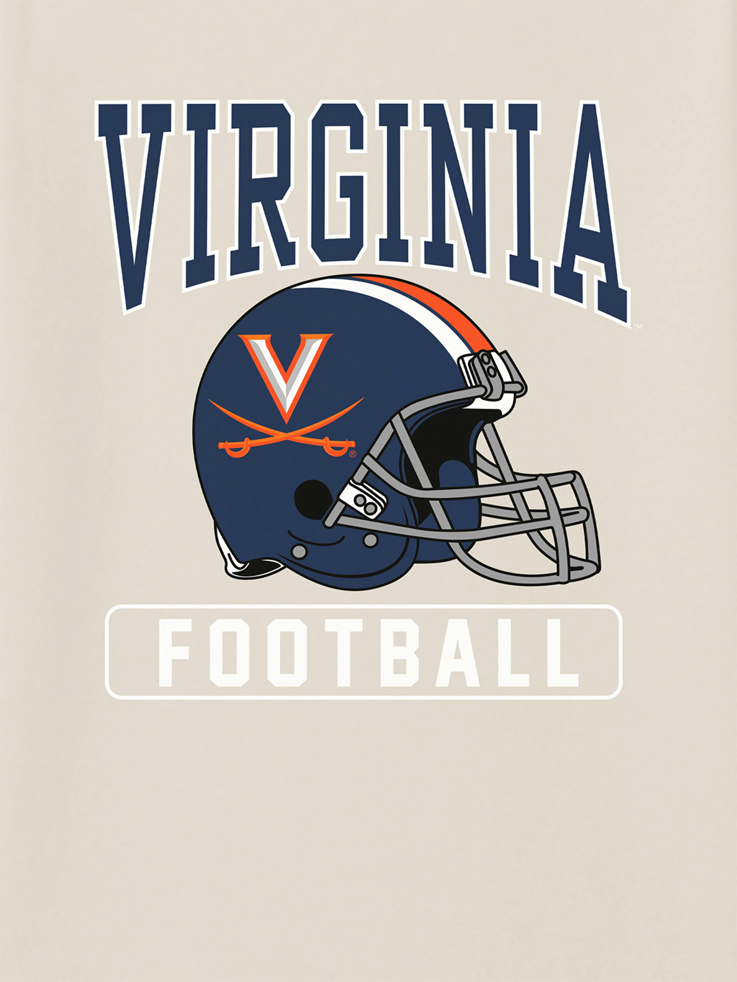 Image 2 of 4, University Of Virginia Football Helmet Graphic T-Shirt