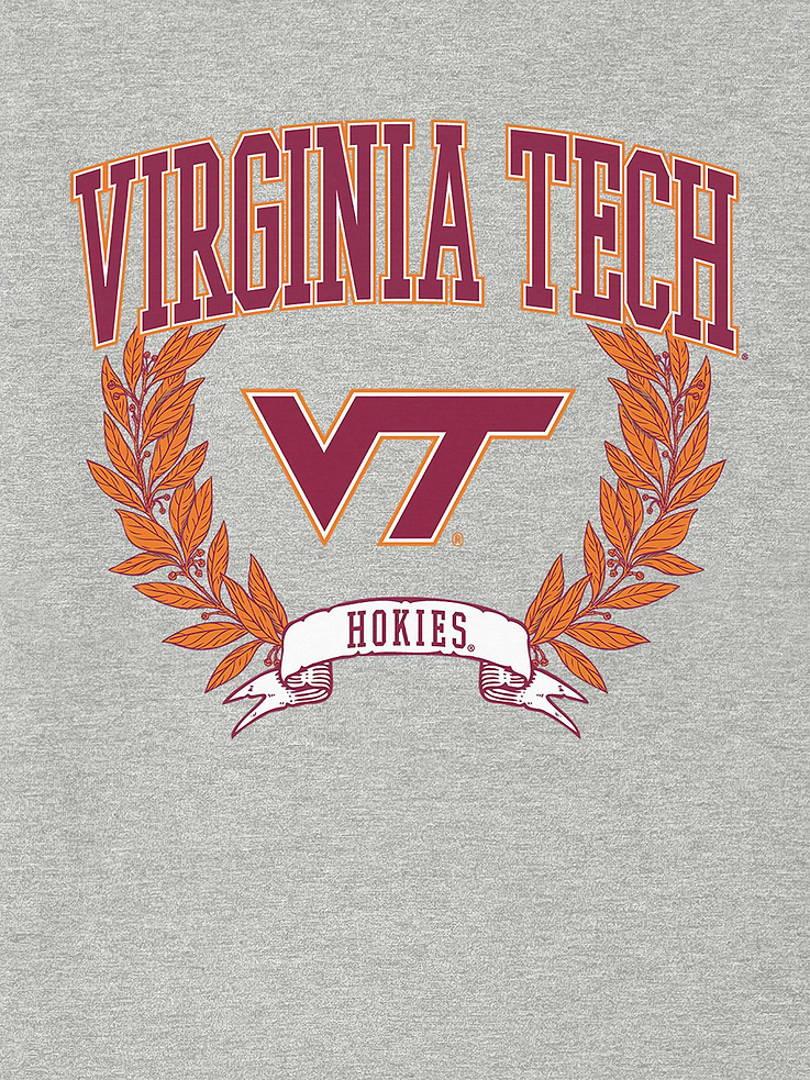 Image 2 of 4, Virginia Polytechnic Institute and State University Laurels Dark Graphic T-Shirt