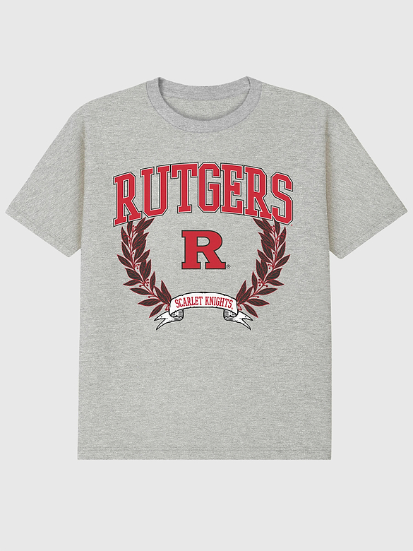 Rutgers University Laurels Dark Graphic T-Shirt