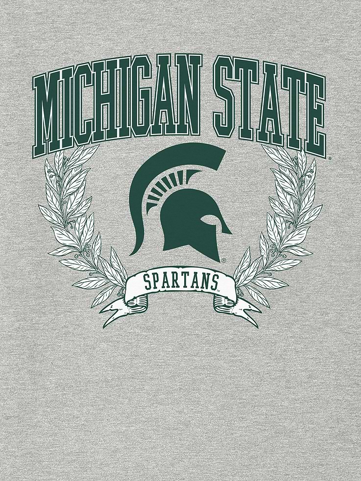 Image 2 of 4, Michigan State University Laurels Dark Graphic T-Shirt