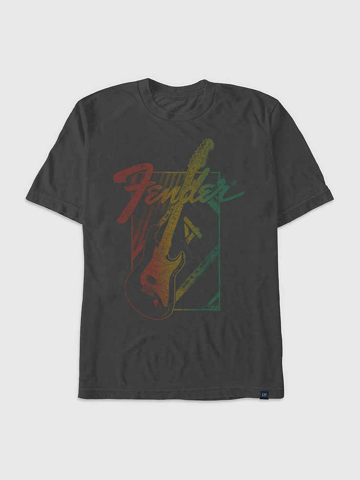 Image 1 of 3, Soft cotton T-shirt., Crewneck., Short sleeves., Officially licensed Fender graphic at front., Fifth Sun is an internationally recognized manufacturer of exclusive licensed graphic apparel and innovative fashions for premium brands like Star Wars, Disney, Marvel, and Nintendo., This item is printed on demand.