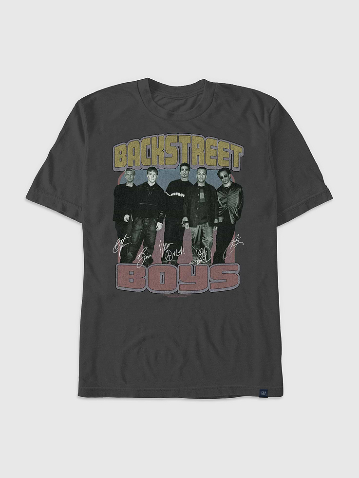 Image 1 of 3, Soft cotton T-shirt., Crewneck., Short sleeves., Officially licensed Backstreet Boys graphic at front., Fifth Sun is an internationally recognized manufacturer of exclusive licensed graphic apparel and innovative fashions for premium brands like Star Wars, Disney, Marvel, and Nintendo., This item is printed on demand.