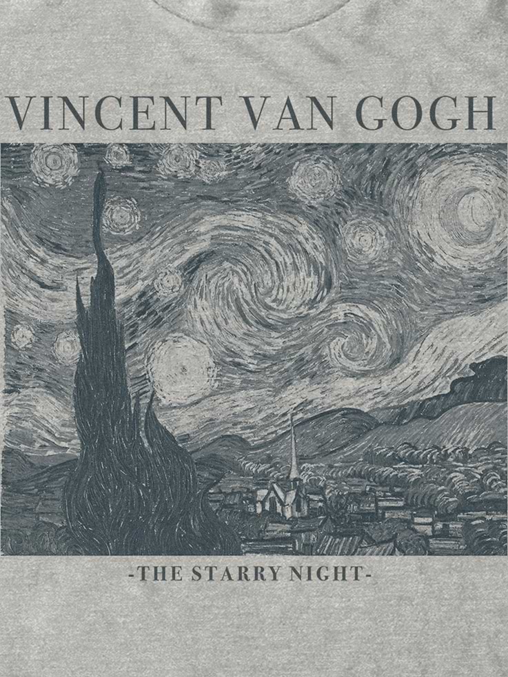 Image 3 of 3, Starry Night Graphic T-Shirt