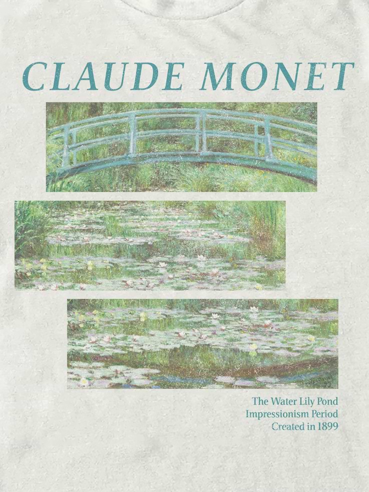 Image 3 of 3, Monet Lily Pond Panels Graphic T-Shirt